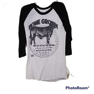 Show Heifer T-shirt Top Home Grown Success S 3/4 Sleeve